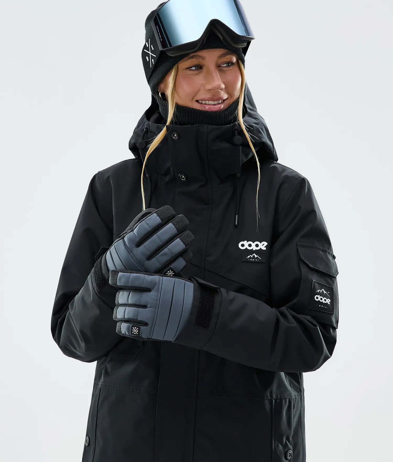 Ace Skidhandskar Metal Blue