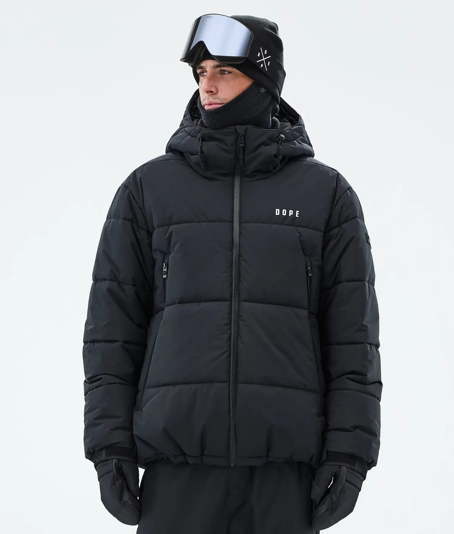 Puffer Full Zip Snowboardjacka Herr Black