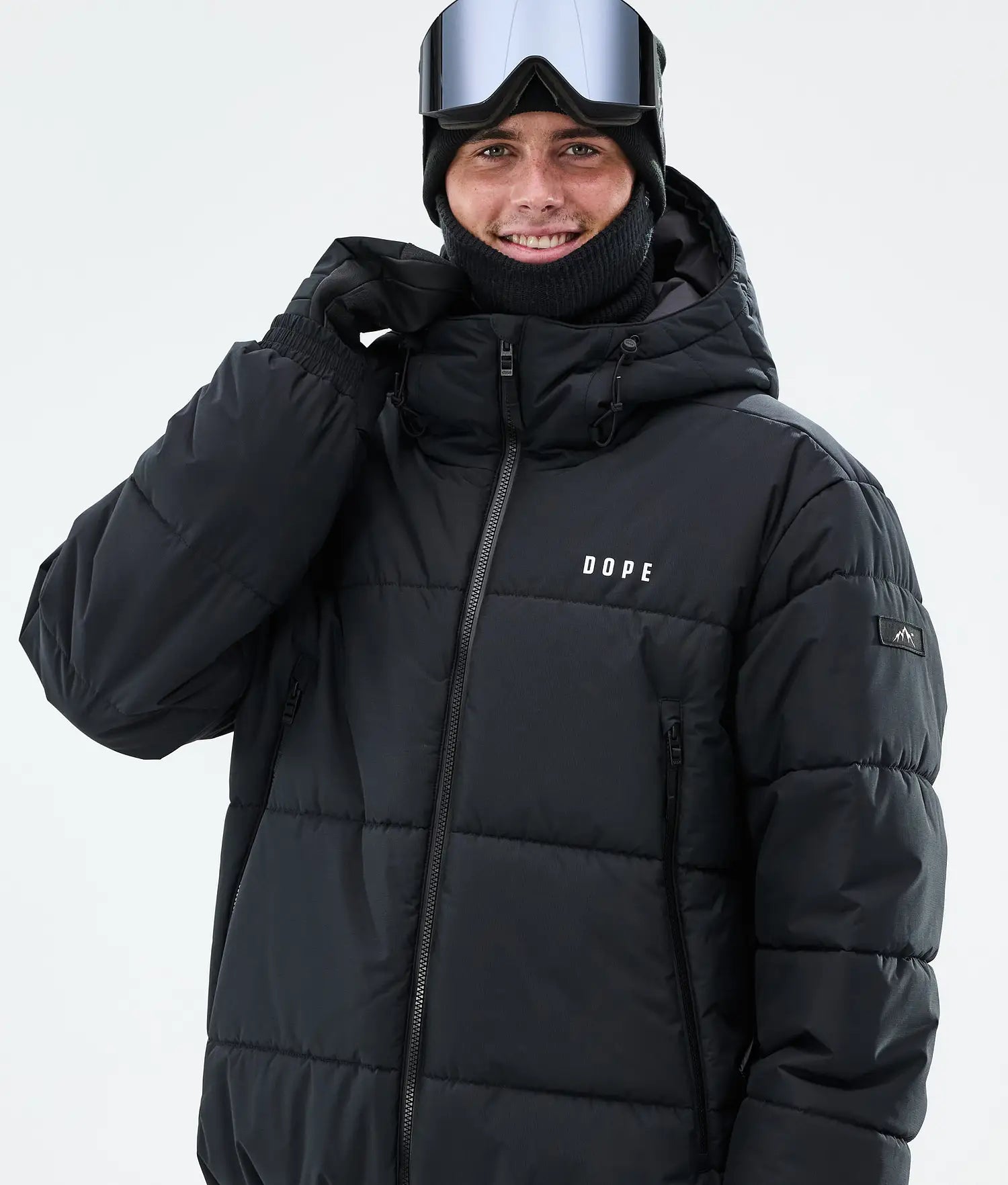 Puffer Full Zip Snowboardjacka Herr Black
