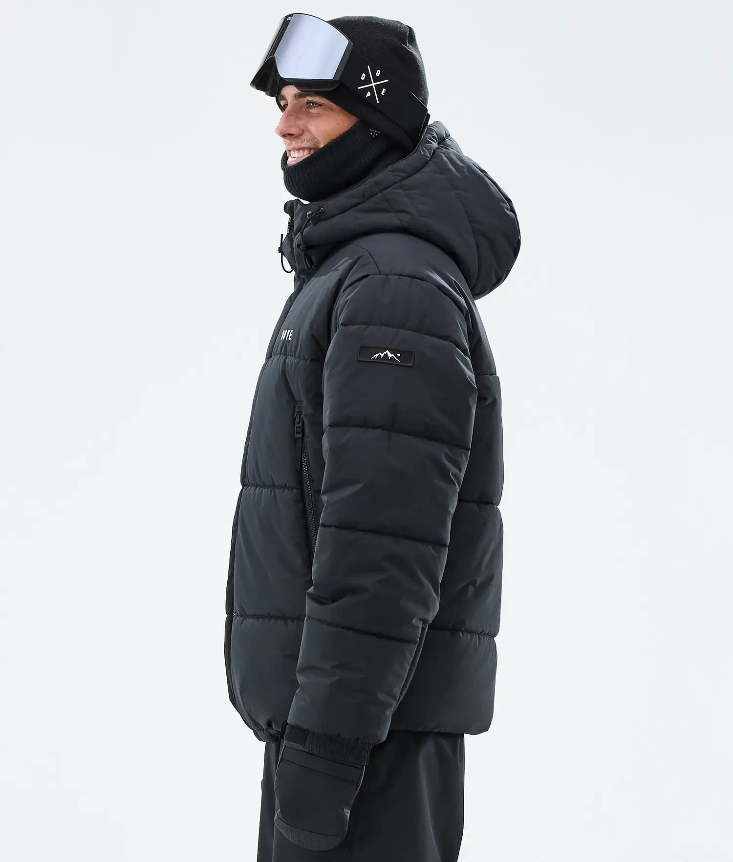 Puffer Full Zip Snowboardjacka Herr Black
