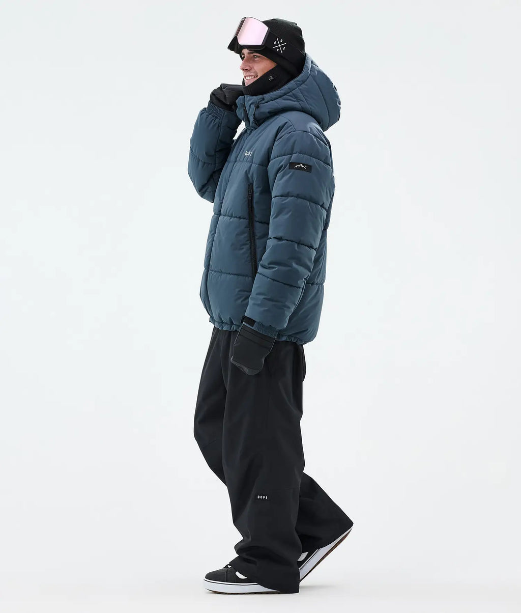Puffer Full Zip Snowboardjacka Herr Metal Blue
