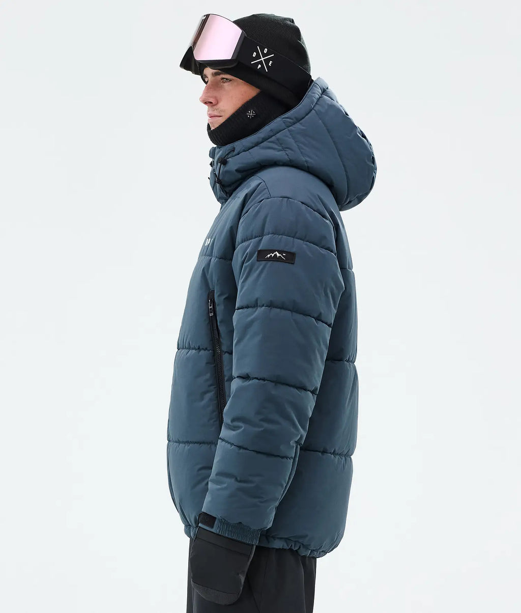 Puffer Full Zip Snowboardjacka Herr Metal Blue