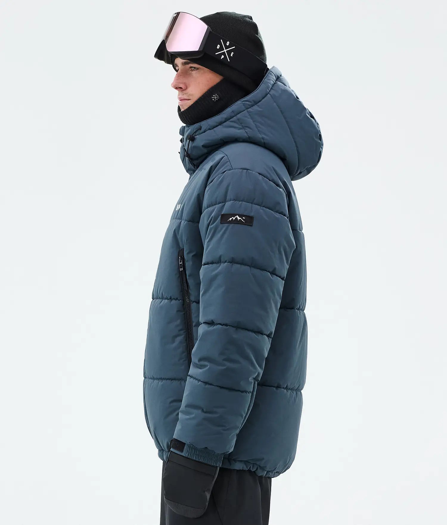 Puffer Full Zip Snowboardjacka Herr Metal Blue
