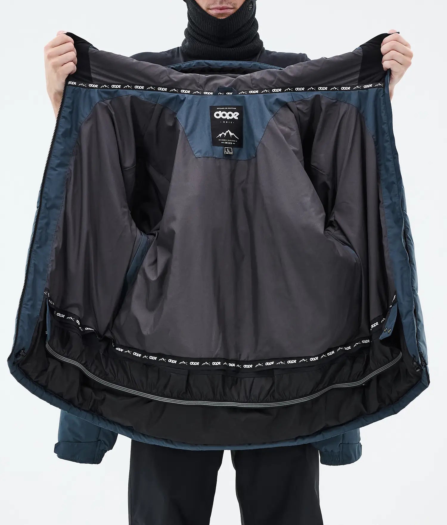 Puffer Full Zip Snowboardjacka Herr Metal Blue