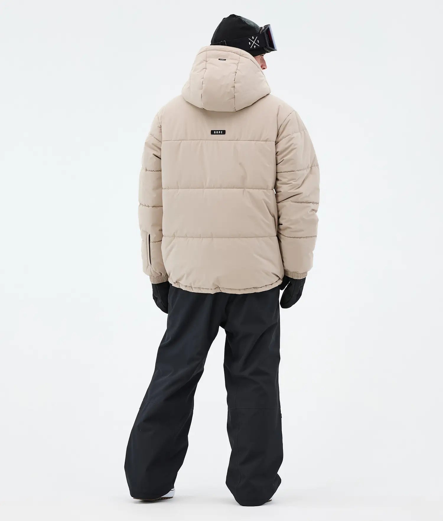 Puffer Full Zip Snowboardjacka Herr Sand