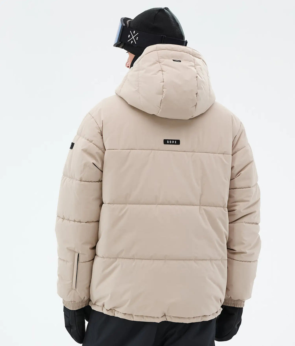 Puffer Full Zip Snowboardjacka Herr Sand
