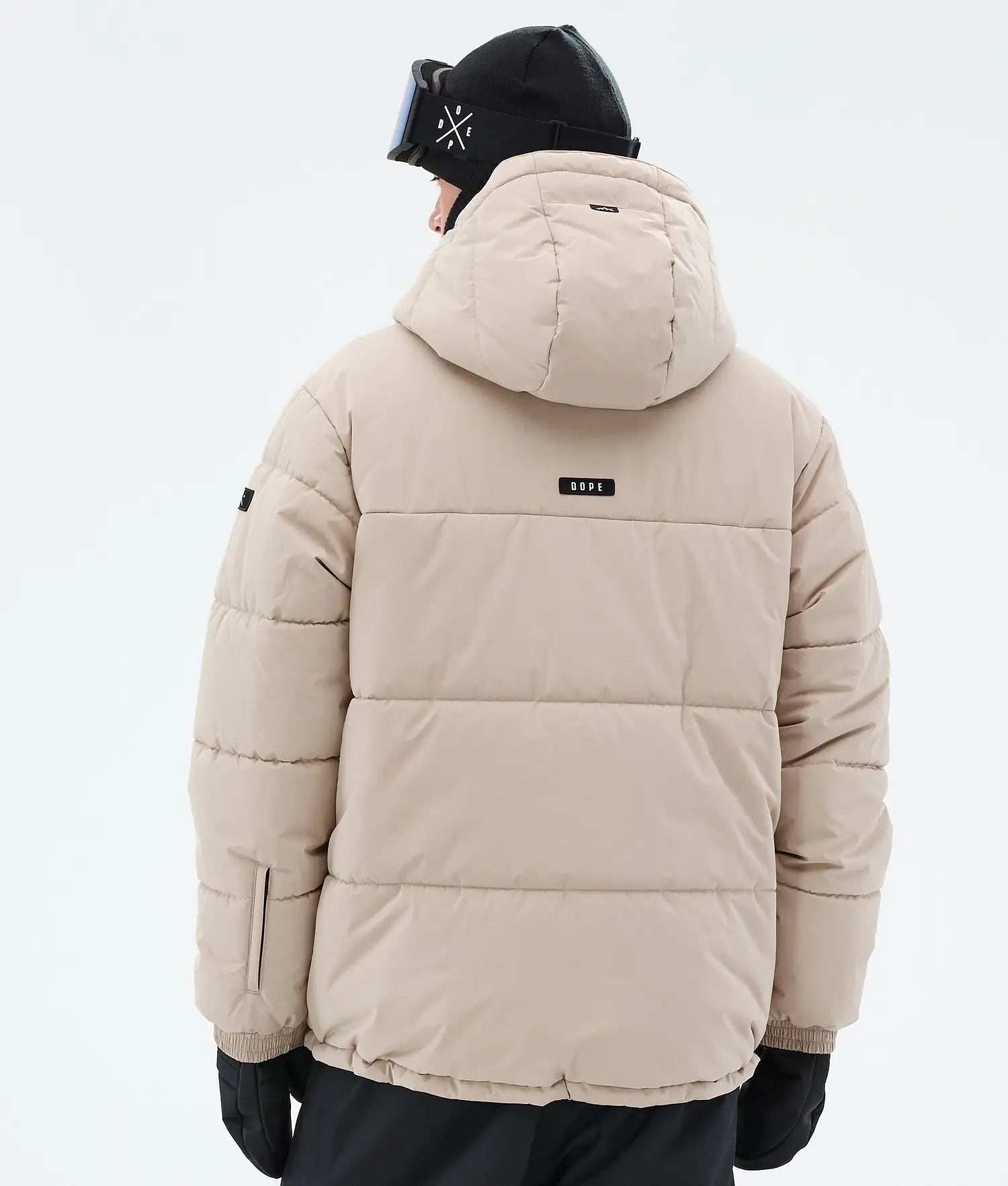 Puffer Full Zip Snowboardjacka Herr Sand
